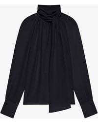 Givenchy - Blouse In Silk With Lavallière - Lyst