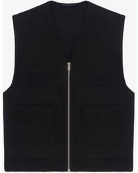 Givenchy - Gilet in lana e cachemire double face - Lyst