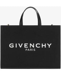 Givenchy - Sac À Main En Toile Imprimée À Finitions En Cuir G-tote Medium - Lyst