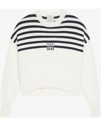 Givenchy - Pullover a righe 4G in lana e cotone - Lyst