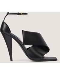 Givenchy - Sandales à talons Sliced Square en cuir - Lyst