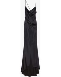 Givenchy - Robe du soir drapée en satin avec cristaux - Lyst
