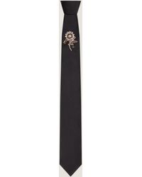 Givenchy - Cravatta in seta con perle e cristalli ricamati - Lyst
