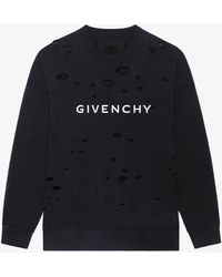 Givenchy - Archetype Sweatshirt With Destroyed Effect - Lyst