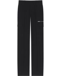 Givenchy - Pantaloni tailleur in lana con dettagli tasche - Lyst