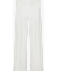 Givenchy - Pantalon large en laine et mohair avec détail passepoil - Lyst