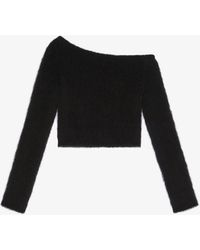 Givenchy - Pullover corto asimmetrico in lana di alpaca - Lyst