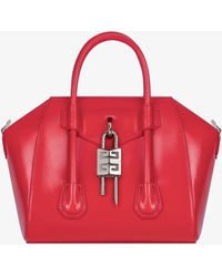 Givenchy - Mini Antigona Lock Bag In Box Leather - Lyst