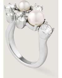 Givenchy - Crystal Pearl Ring - Lyst