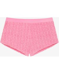 Givenchy - Mini Shorts In 4g Cotton Toweling Jacquard - Lyst