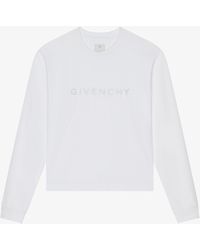 Givenchy - T-shirt ampia in cotone con motivo riflettente - Lyst