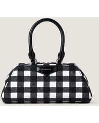 Givenchy - Mini Embroidered Antigona East-West Bag With Checks - Lyst