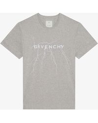 Givenchy - T-shirt oversize in cotone con motivo riflettente - Lyst