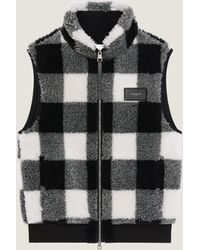 Givenchy - Checked Sleeveless Fleece Jacket - Lyst
