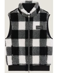 Givenchy - Checked Sleeveless Fleece Jacket - Lyst