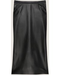 Givenchy - Leather Low-Waist Midi Skirt - Lyst