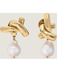 Givenchy - Orecchini asimmetrici Chain Link in metallo e perla - Lyst