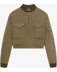 Givenchy - Cropped Bomber Jacket - Lyst