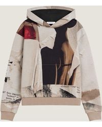 Givenchy - Couture Seam Hoodie With Ripped Papers Jacquard - Lyst