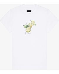 Givenchy - T-shirt slim en coton à détail 4G et imprimé citrons - Lyst