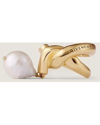 Givenchy - Anello Chain Link in metallo e perla - Lyst
