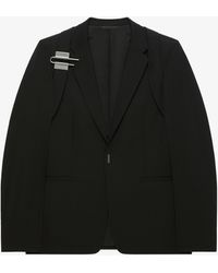 Givenchy - Veste slim en laine et mohair avec harnais U-Lock - Lyst