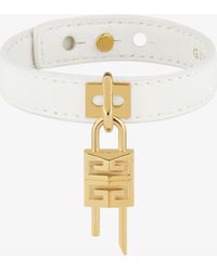 Givenchy - Bracciale Lock mini in metallo e pelle - Lyst
