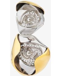 Givenchy - Boucle d'oreille clip Flower en métal avec cristaux - Lyst