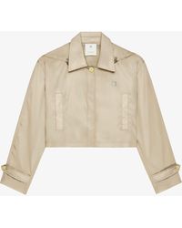 Givenchy - Cropped Jacket With 4G Detail And Removable Hood - Lyst