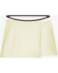 Givenchy - Mini jupe portefeuille Voyou en satin de soie duchesse - Lyst