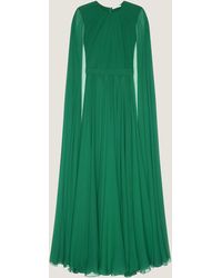 Givenchy - Abito da sera in crepon di seta con mantella - Lyst