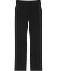 Givenchy - Pantalon tailleur slim en laine avec détails en satin - Lyst