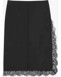 Givenchy - Jupe en laine et mohair avec dentelle - Lyst