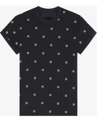 Givenchy - T-shirt slim effetto sovrapposto in tulle 4G - Lyst