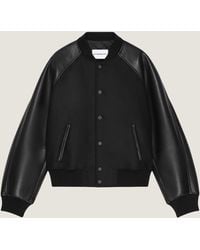 Givenchy - Mix Material Blouson With Paris Embroidery - Lyst