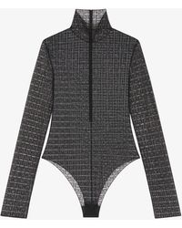 Givenchy - Body in pizzo 4G con strass - Lyst