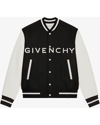 Givenchy - Bomber in lana e pelle - Lyst
