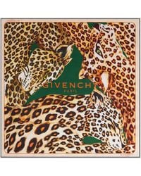 Givenchy - Carré in seta con stampa leopardi - Lyst