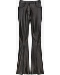 Givenchy - Pantaloni boot cut in pelle con spacchi - Lyst