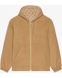 Givenchy - Felpa con cappuccio e zip reversibile in jacquard Monogram 72 - Lyst