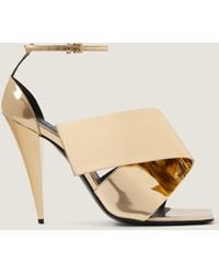 Givenchy - Sandali con tacco Sliced Square in pelle effetto specchio - Lyst