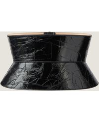 Givenchy - Corset Belt In Leather With Tape Print - Lyst