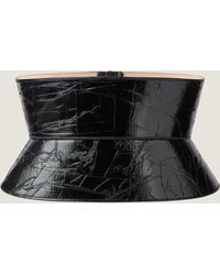 Givenchy - Corset Belt In Leather With Tape Print - Lyst