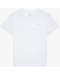 Givenchy - T-shirt In Mercerized Cotton With 4g Detail - Lyst