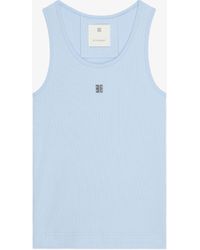 Givenchy - Slim Fit Tank Top In Cotton With 4g Detail - Lyst