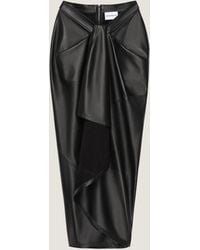 Givenchy - Gonna lunga drappeggiata in pelle - Lyst