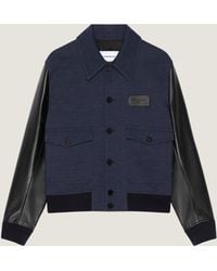 Givenchy - Mix Material Aviator Blouson - Lyst