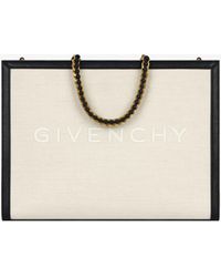 Givenchy - Cabas G Tote médium en toile et cuir - Lyst