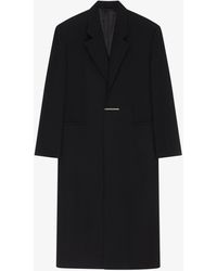 Givenchy - Manteau long oversize en flanelle de laine - Lyst