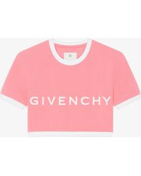 Givenchy - T-shirt cropped en coton - Lyst